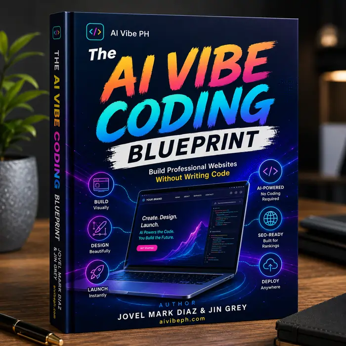 The AI Vibe Coding Blueprint eBook cover by Jovel Mark Diaz and Jin Grey — AI Vibe PH